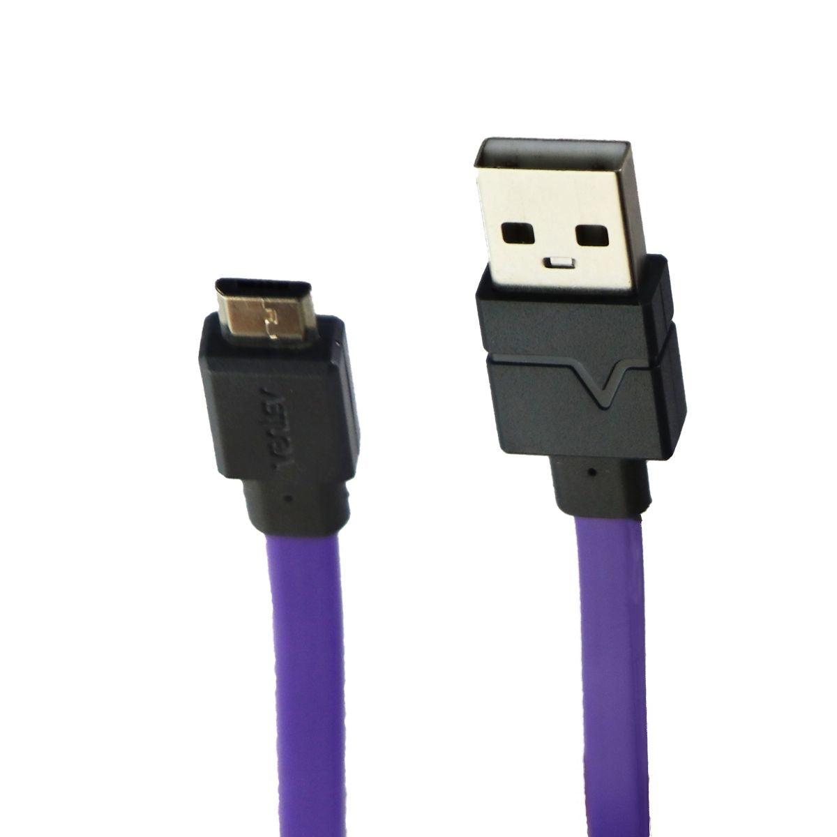 Ventev 3-Foot ChargeSync (Micro-USB) to USB Flat Tangle-Free Cable - Purple Cell Phone - Cables & Adapters Ventev - Simple Cell Bulk Wholesale Pricing - USA Seller