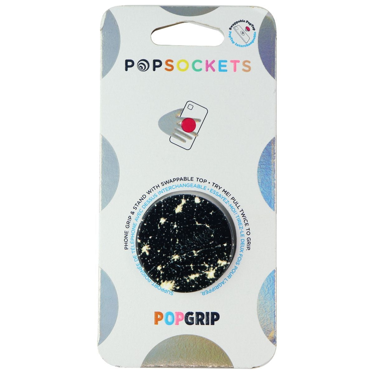PopSockets PopGrip Stand & Grip with Swappable Top - Light Leak / Black Cell Phone - Mounts & Holders PopSockets - Simple Cell Bulk Wholesale Pricing - USA Seller