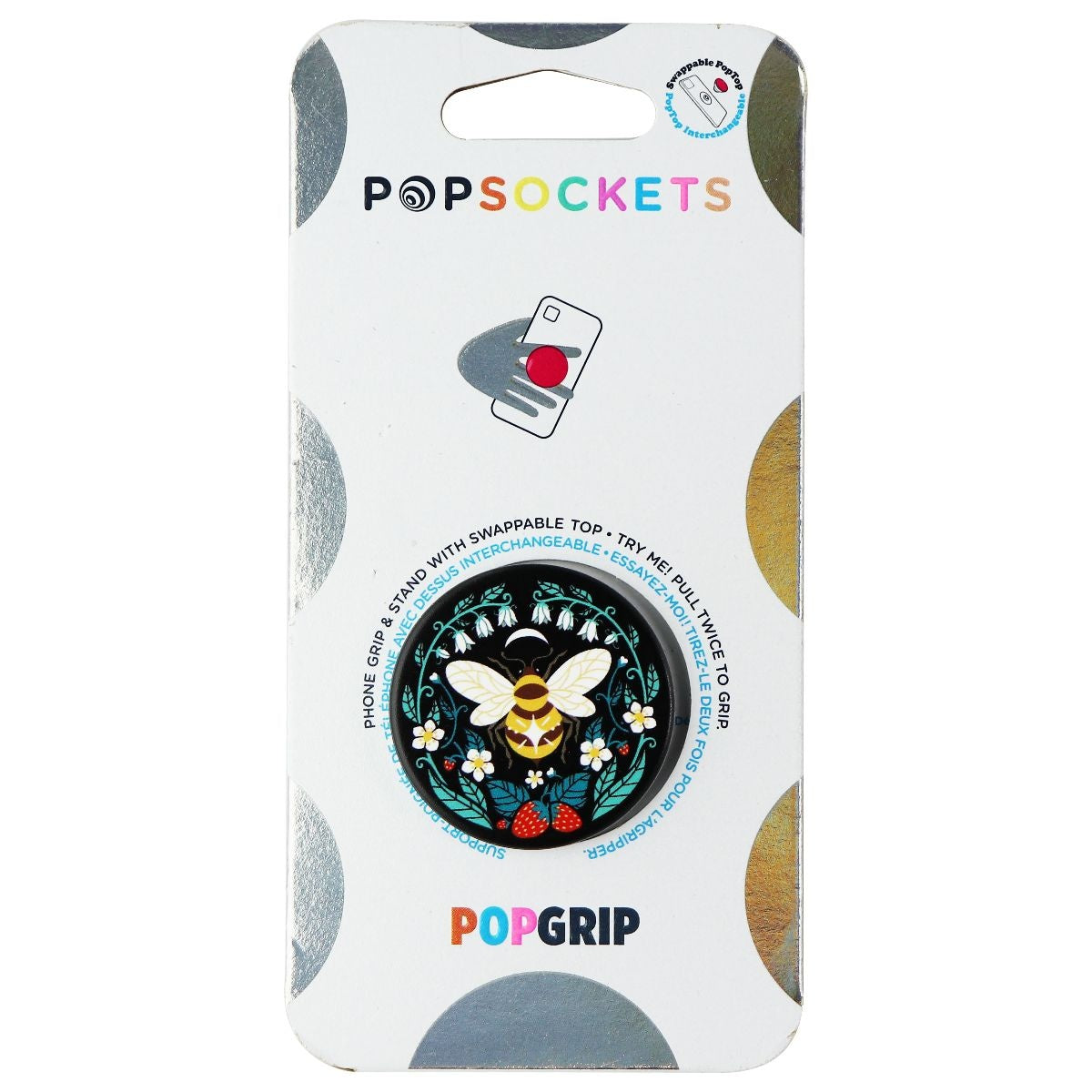 PopSockets: Phone Grip with Expanding Kickstand - Bee Boho Cell Phone - Mounts & Holders PopSockets - Simple Cell Bulk Wholesale Pricing - USA Seller