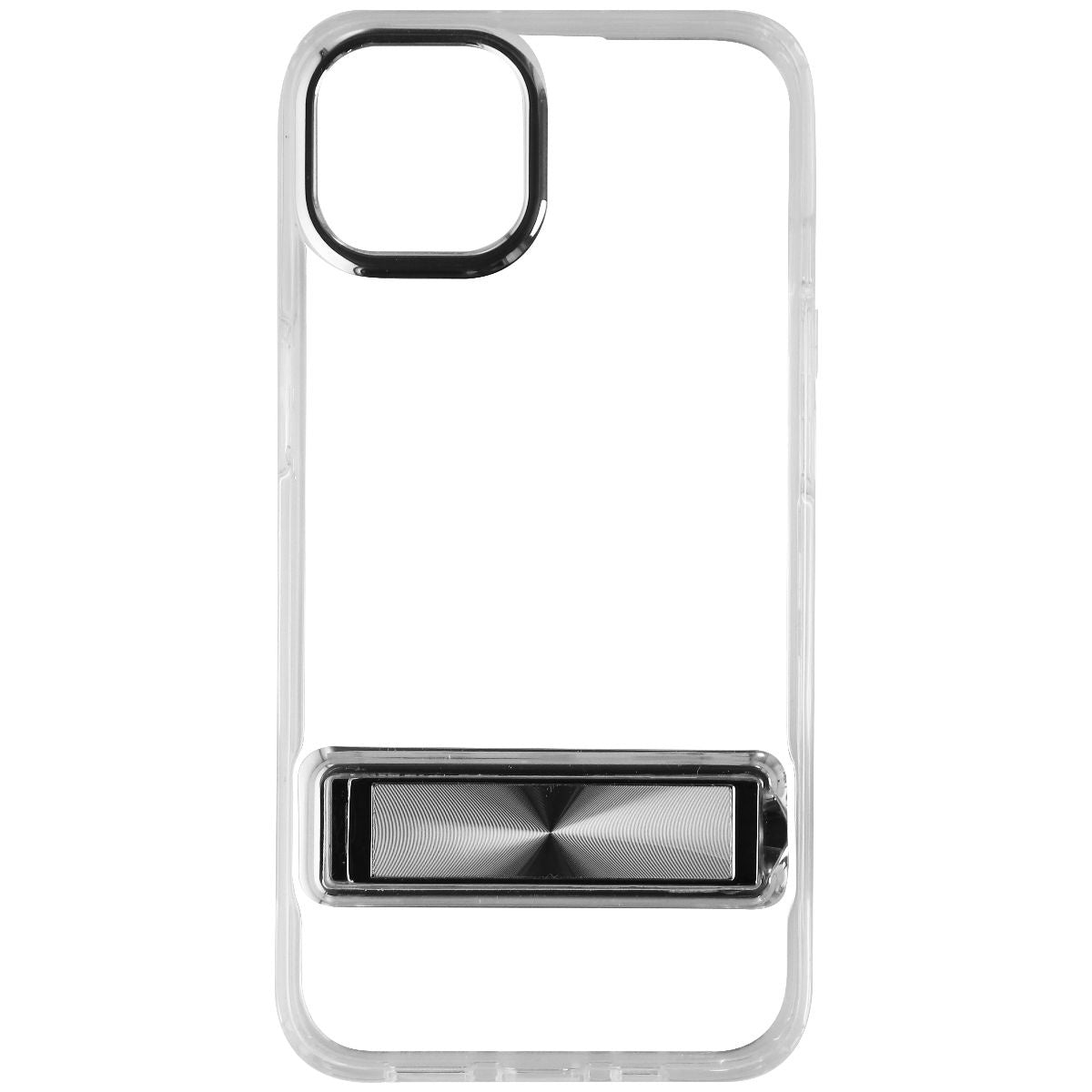 AQA Hard Protective Case with Kickstand for iPhone 13 / 14 - Clear / Silver Cell Phone - Cases, Covers & Skins AQA - Simple Cell Bulk Wholesale Pricing - USA Seller