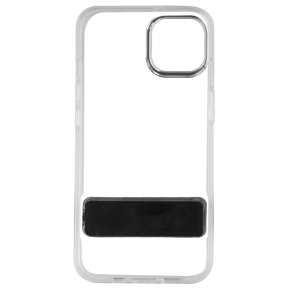AQA Hard Protective Case with Kickstand for iPhone 13 / 14 - Clear / Silver Cell Phone - Cases, Covers & Skins AQA - Simple Cell Bulk Wholesale Pricing - USA Seller