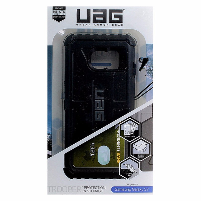 Urban Armor Gear Trooper Wallet Case for Samsung Galaxy S7 - Matte Black Cell Phone - Cases, Covers & Skins Urban Armor Gear - Simple Cell Bulk Wholesale Pricing - USA Seller