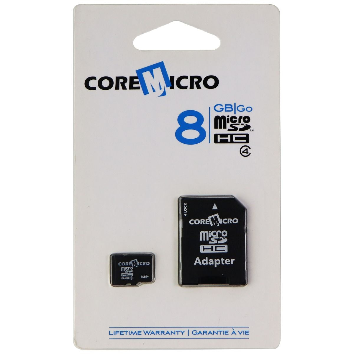 CoreMicro microSDHC (8GB) Memory Card with microSDHC Adapter Cell Phone - Memory Cards CoreMicro - Simple Cell Bulk Wholesale Pricing - USA Seller
