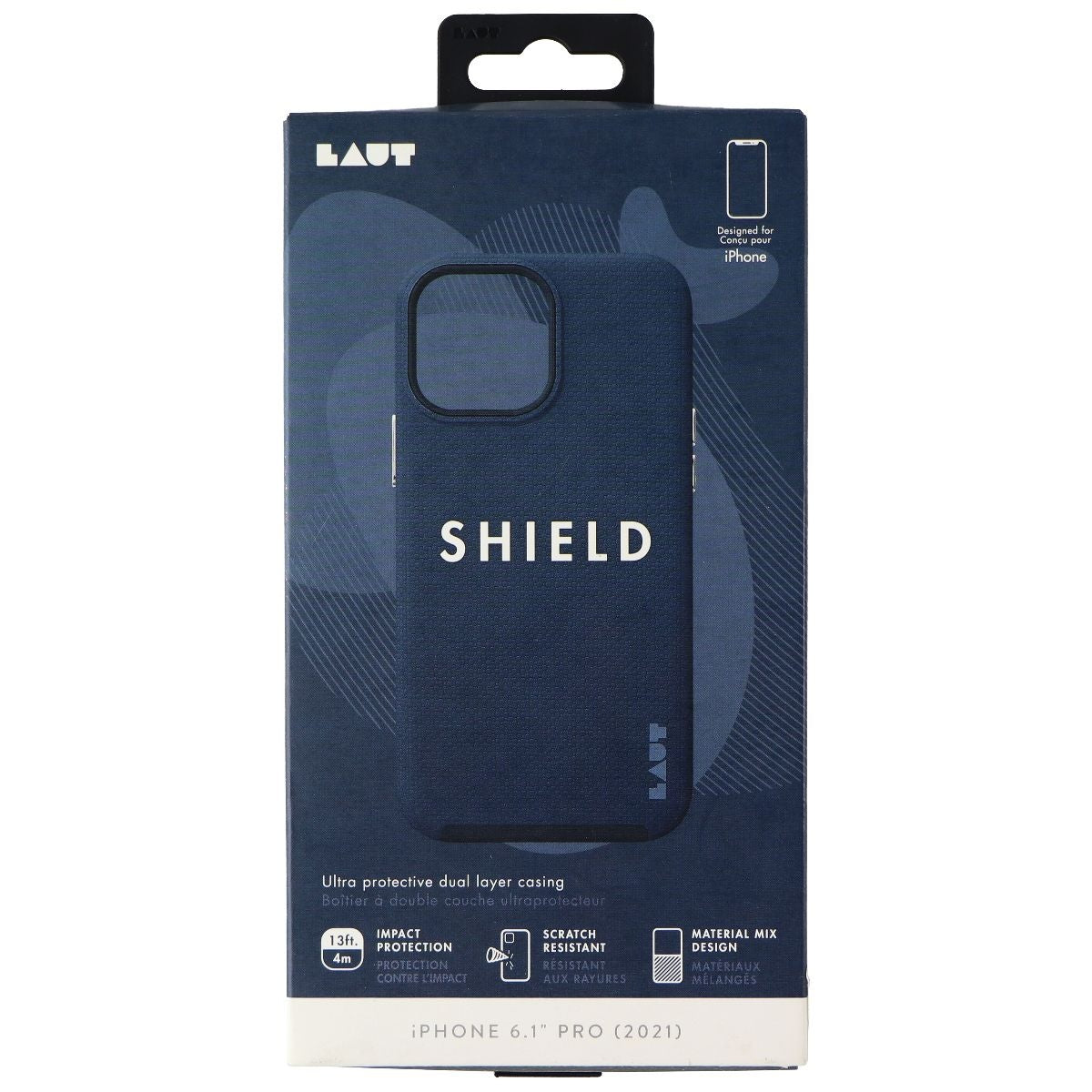 LAUT Shield Series Dual Layer Case for Apple iPhone 13 Pro - Indigo Blue Cell Phone - Cases, Covers & Skins Laut - Simple Cell Bulk Wholesale Pricing - USA Seller