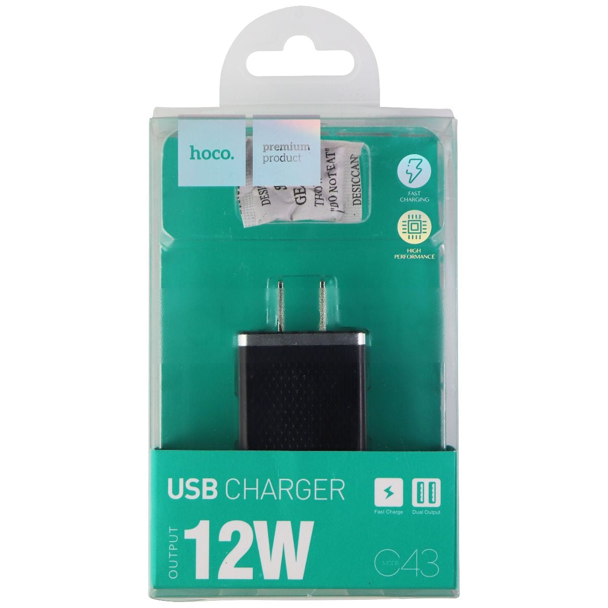 Hoco. C43 (12-Watt) Dual USB 2.4A Wall Charger Travel Adapter - Black Cell Phone - Chargers & Cradles Hoco. - Simple Cell Bulk Wholesale Pricing - USA Seller