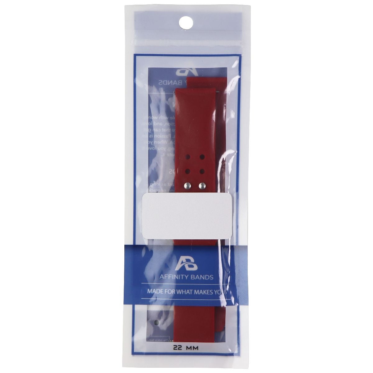 Affinity 22mm Silicone Band for Smartwatches, Watches & More - Crimson Red Smart Watch Accessories - Watch Bands Affinity - Simple Cell Bulk Wholesale Pricing - USA Seller