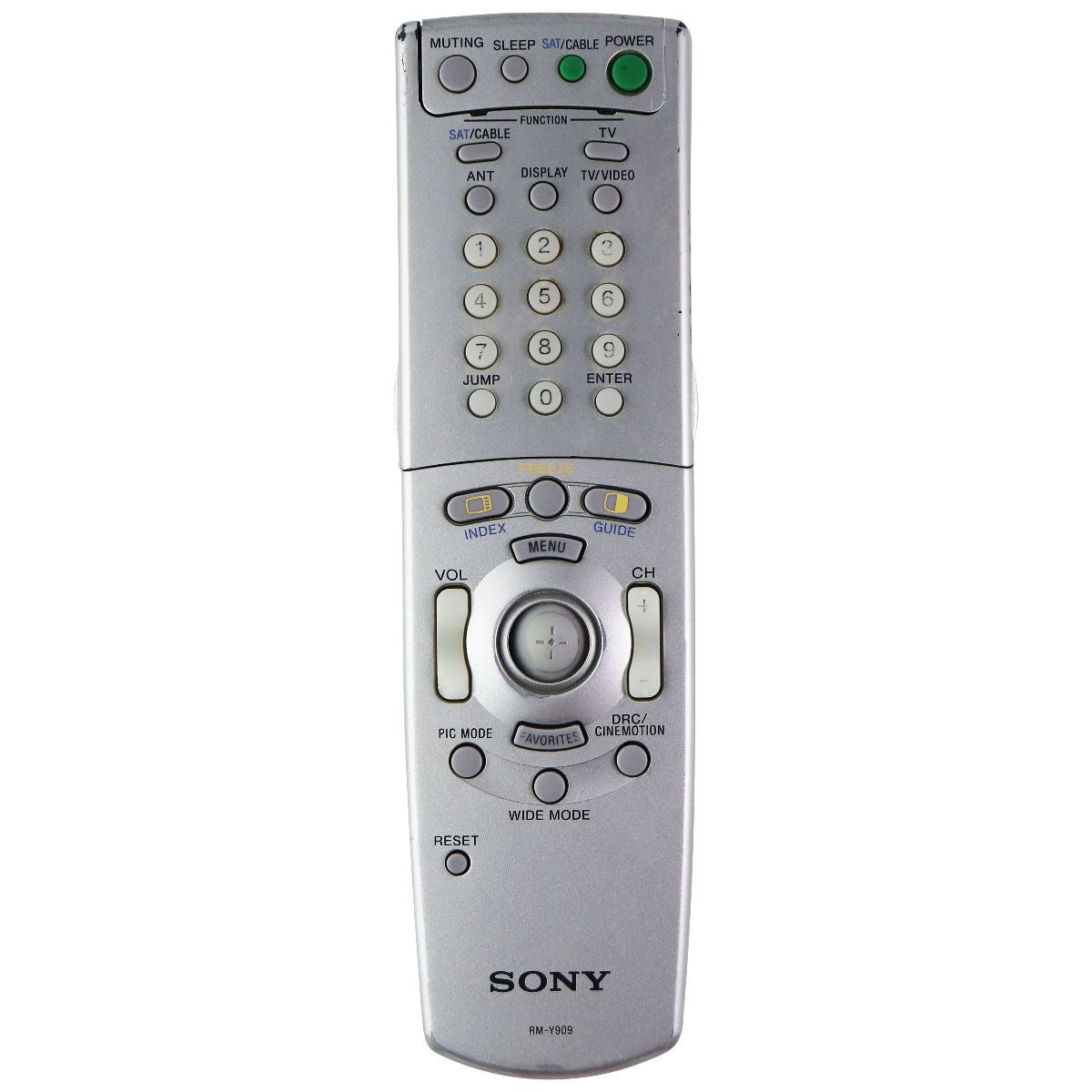 Sony Remote Control (RM-Y909) for Select Sony TVs - Silver/Black TV, Video & Audio Accessories - Remote Controls Sony - Simple Cell Bulk Wholesale Pricing - USA Seller