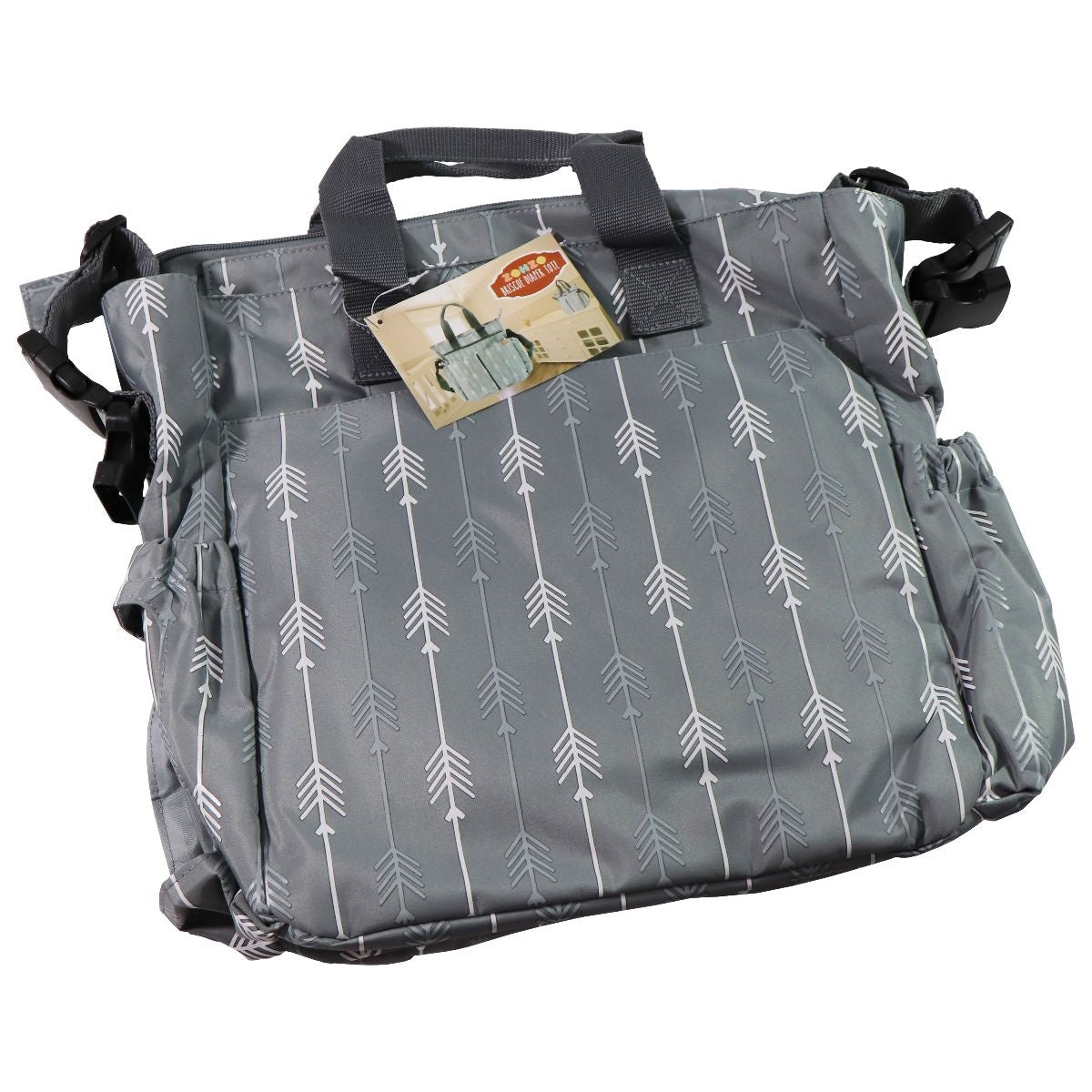 Zohzo Baby Diaper Tote Bag with Changing Pad and Shoulder Strap - Gray Home Improvement - Other Home Improvement Zohzo - Simple Cell Bulk Wholesale Pricing - USA Seller