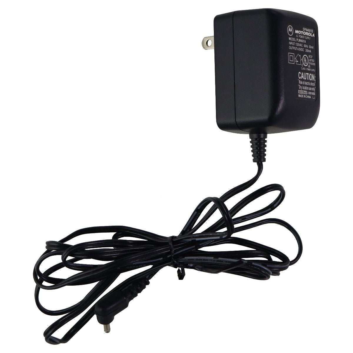 Motorola (4V/350mA) AC Power Supply - Black (SNP4681B / PLM4681A) Multipurpose Batteries & Power - Multipurpose AC to DC Adapters Motorola - Simple Cell Bulk Wholesale Pricing - USA Seller
