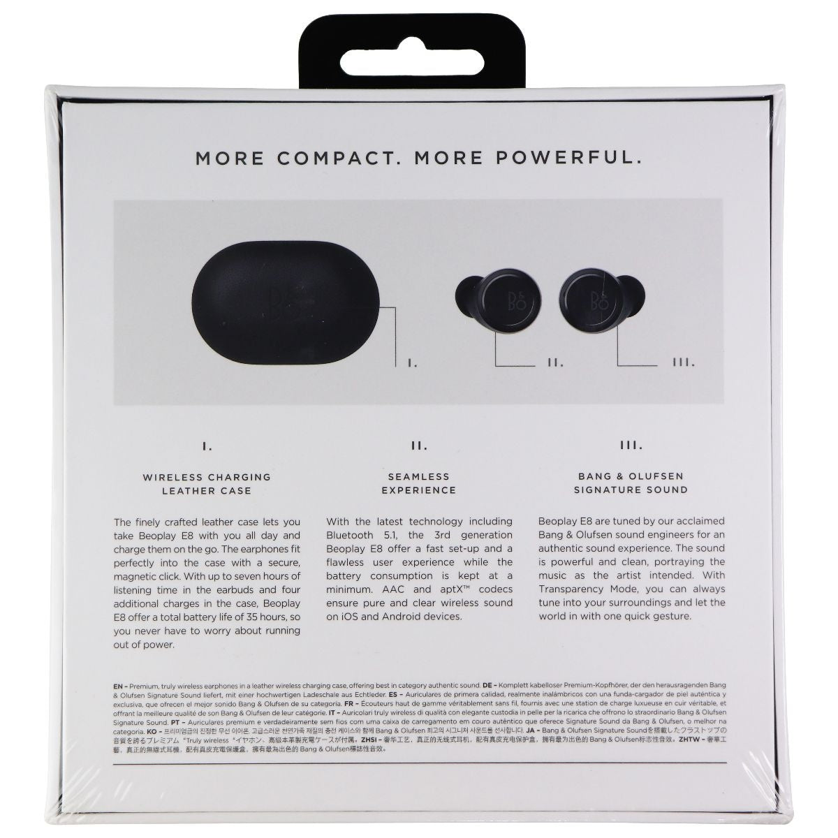 Bang & Olufsen Beoplay E8 3rd Gen Wireless In-Ear Bluetooth Earphones - Black Portable Audio - Headphones Bang & Olufsen - Simple Cell Bulk Wholesale Pricing - USA Seller