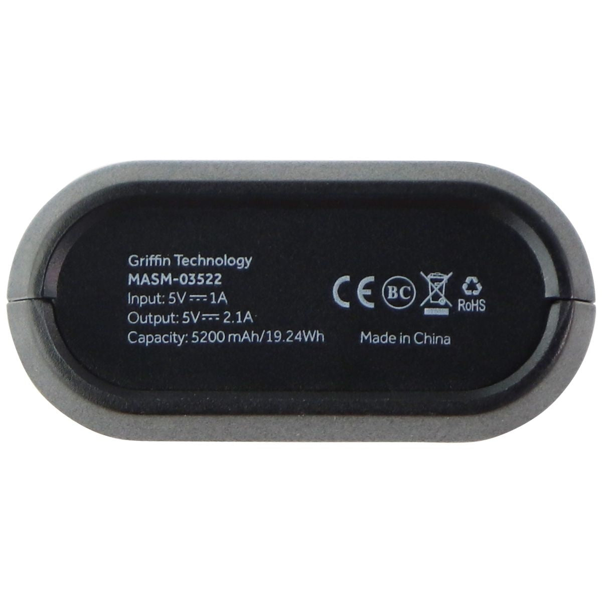 Griffin Reserve 5,200mAh Power Bank with USB Port - Black Cell Phone - Chargers & Cradles Griffin - Simple Cell Bulk Wholesale Pricing - USA Seller