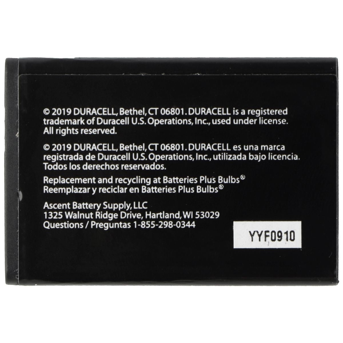 Duracell Ultra CEL10886G (3.7V/920mAh/3.4Wh) Li-Ion Battery Computer Parts - Power Supplies Duracell - Simple Cell Bulk Wholesale Pricing - USA Seller
