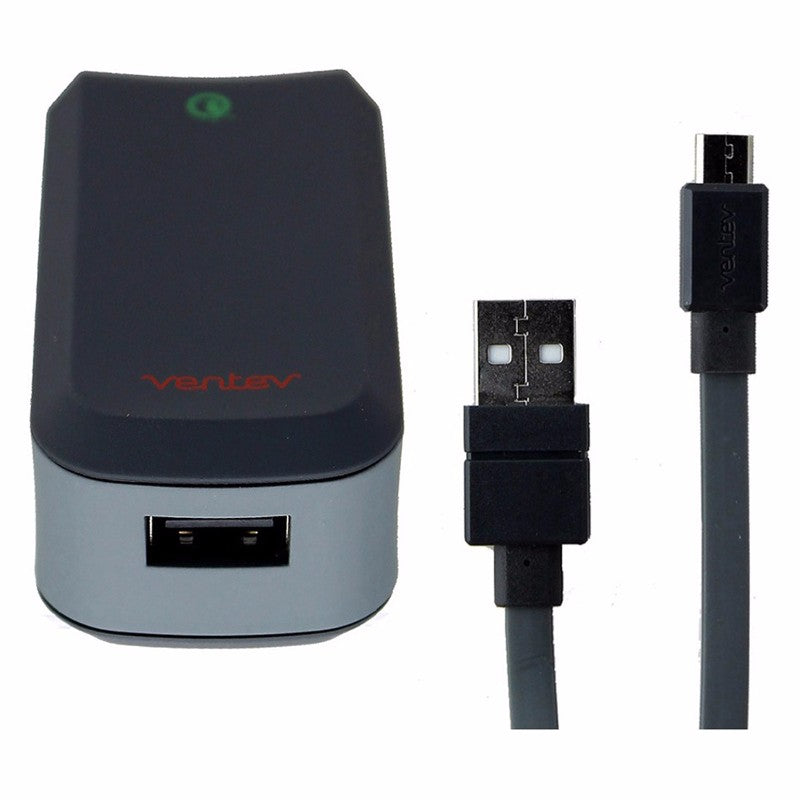 Ventev Wallport r1240 Series 2.4A Wall Charger with Micro-USB Cable - Gray Cell Phone - Chargers & Cradles Ventev - Simple Cell Bulk Wholesale Pricing - USA Seller