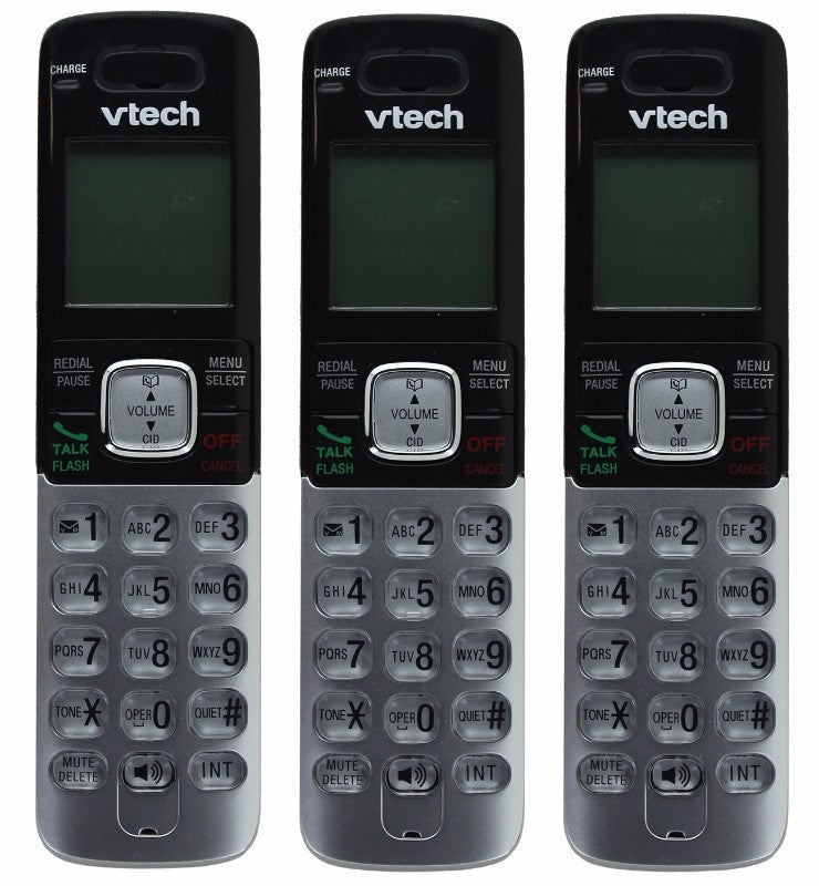Vtech 3 Handset Cordless Digital Answering System 6.0 DECT / Caller ID - Silver Home Telephones & Accessories - Cordless Telephones & Handsets Vtech - Simple Cell Bulk Wholesale Pricing - USA Seller