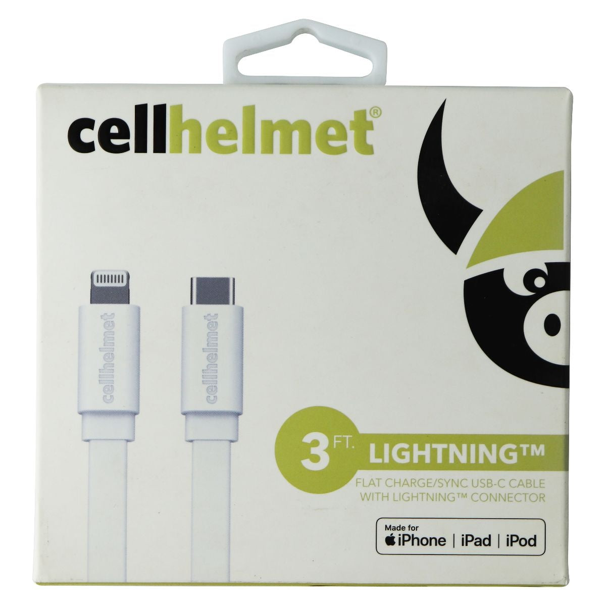 CellHelmet USB-C to 8-Pin Cable for iPhone/iPad/iPod (3FT) - White Cell Phone - Chargers & Cradles CellHelmet - Simple Cell Bulk Wholesale Pricing - USA Seller