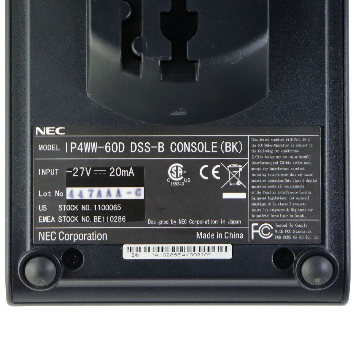 NEC SL1100 1100065 60 Button DSS Console - Black (IP4WW-60D DSS-B) TV, Video & Audio Accessories - Remote Controls NEC - Simple Cell Bulk Wholesale Pricing - USA Seller