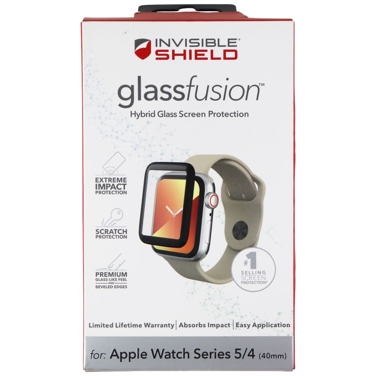 ZAGG Invisible Shield (Glass Fusion) for Apple Watch Series 5/4 (40mm) Cell Phone - Screen Protectors Zagg - Simple Cell Bulk Wholesale Pricing - USA Seller