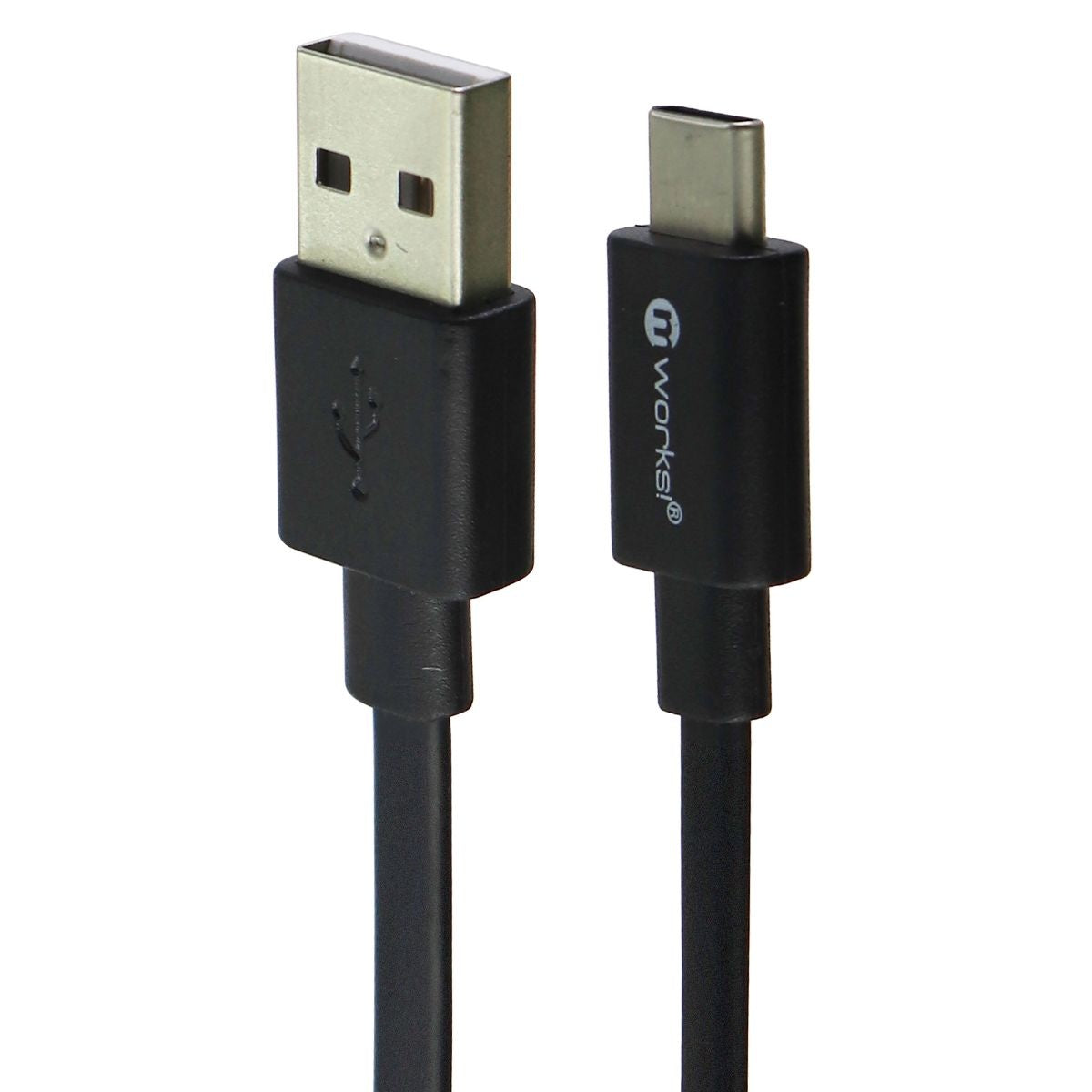 mWorks! mPower! 3.3-Foot (USB-C) to USB Flat Tangle-Free Cable - Black Cell Phone - Cables & Adapters mWorks! - Simple Cell Bulk Wholesale Pricing - USA Seller