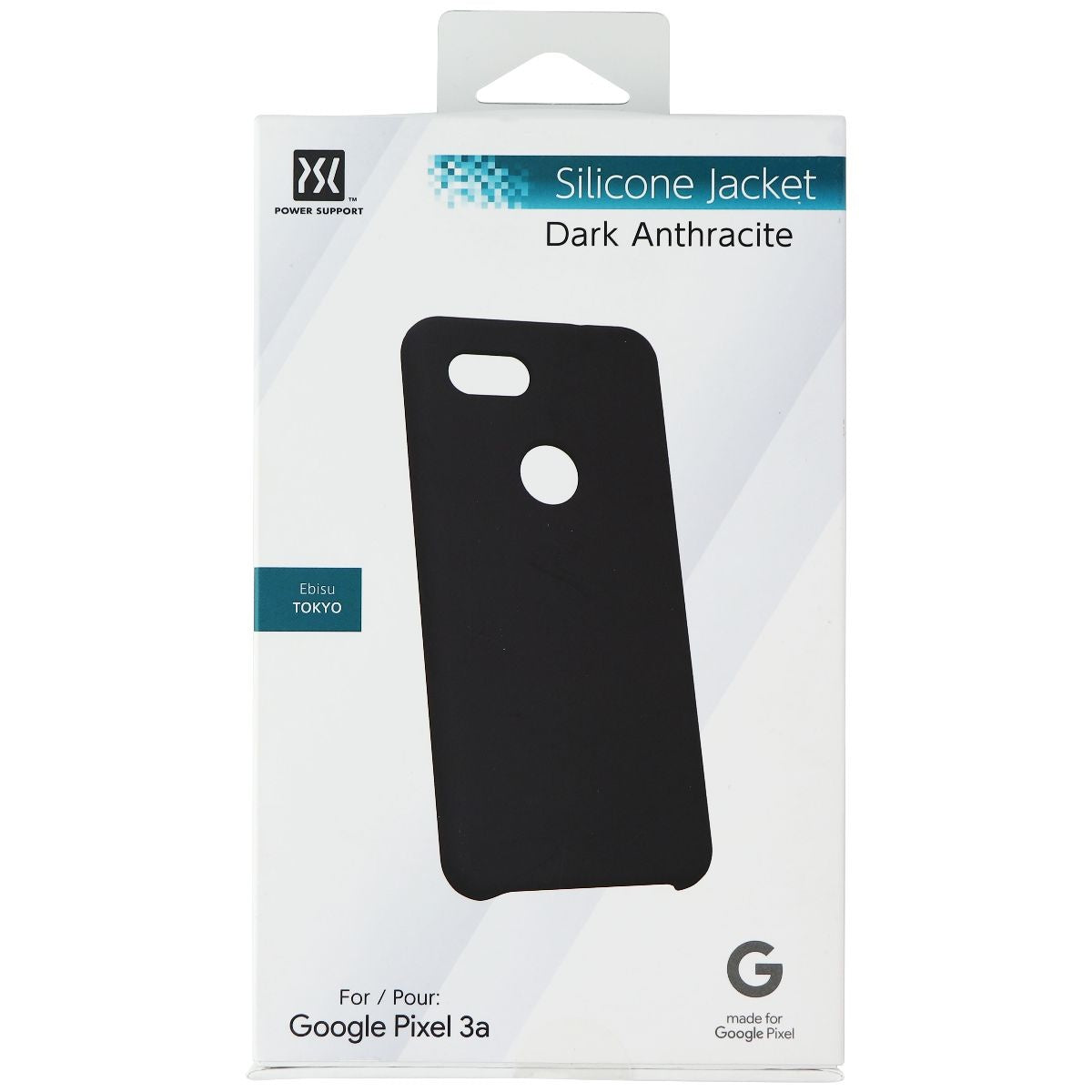 Power Support Silicone Jacket Case for Google Pixel 3a - Black Cell Phone - Cases, Covers & Skins Power Support - Simple Cell Bulk Wholesale Pricing - USA Seller