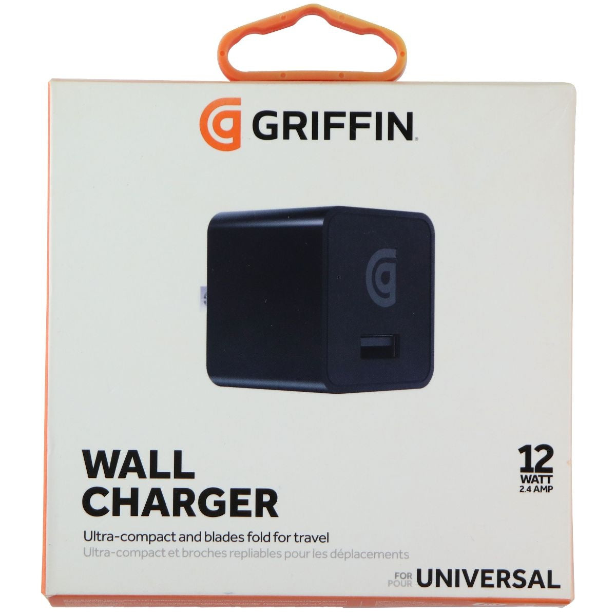Griffin Universal Wall Charger (12W/2.4 Amps) - Black Cell Phone - Chargers & Cradles Griffin - Simple Cell Bulk Wholesale Pricing - USA Seller