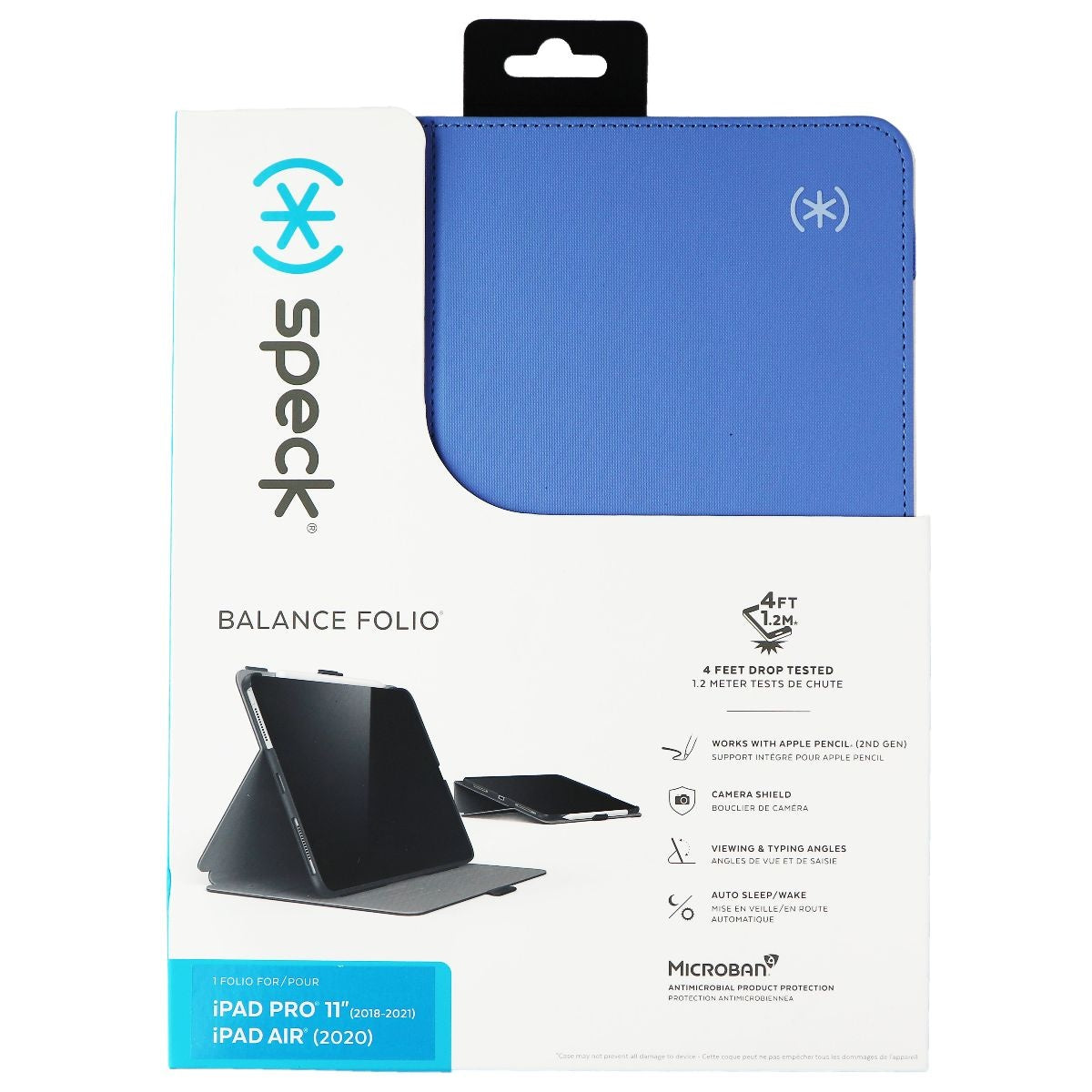 Speck Balance Folio Case for Apple iPad Air - Vintage Blue/Moody Grey iPad/Tablet Accessories - Cases, Covers, Keyboard Folios Speck - Simple Cell Bulk Wholesale Pricing - USA Seller