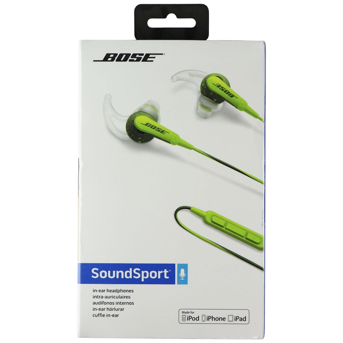 Bose SoundSport In-Ear Headphones MFi for Apple devices - Energy Green Portable Audio - Headphones Bose - Simple Cell Bulk Wholesale Pricing - USA Seller