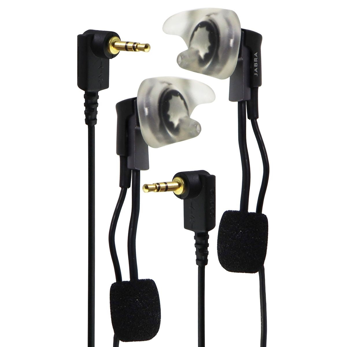 Verizon (2-Pack) Jabra 2.5mm EarBoom Headset with Microphone - Black Cell Phone - Headsets Verizon - Simple Cell Bulk Wholesale Pricing - USA Seller