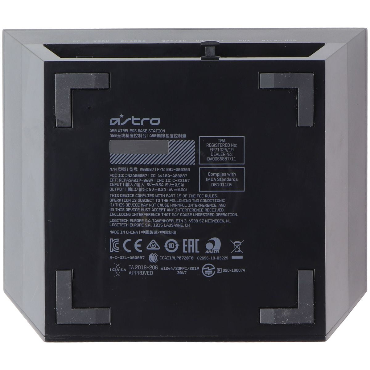 Astro A50 Wireless Base Station - Black (A00087) Portable Audio - Headphones ASTRO Gaming - Simple Cell Bulk Wholesale Pricing - USA Seller