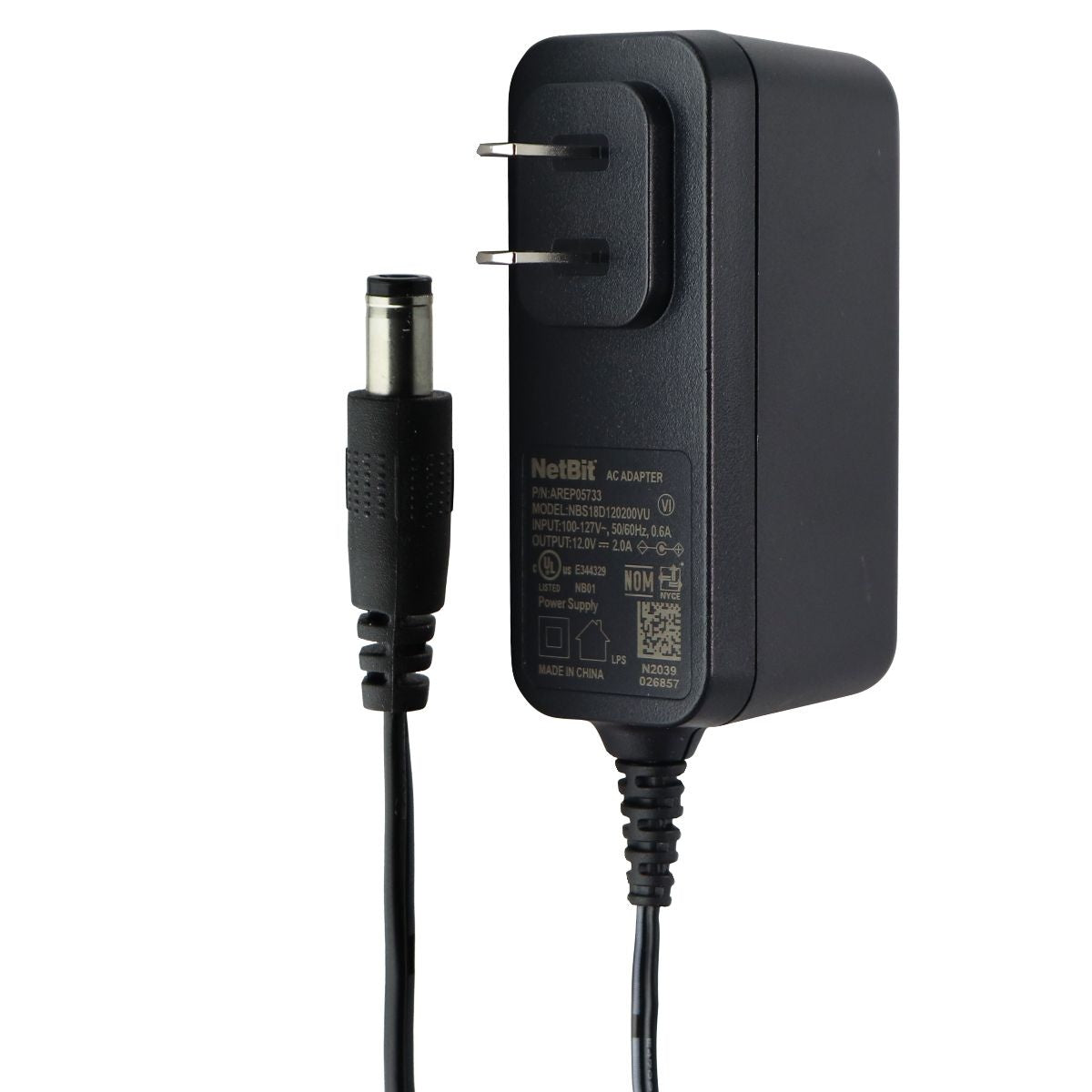 NetBit (12V/2.0A) AC Adapter Wall Charger Power Supply - Black (NBS18D120200VU) Multipurpose Batteries & Power - Multipurpose AC to DC Adapters NetBit - Simple Cell Bulk Wholesale Pricing - USA Seller