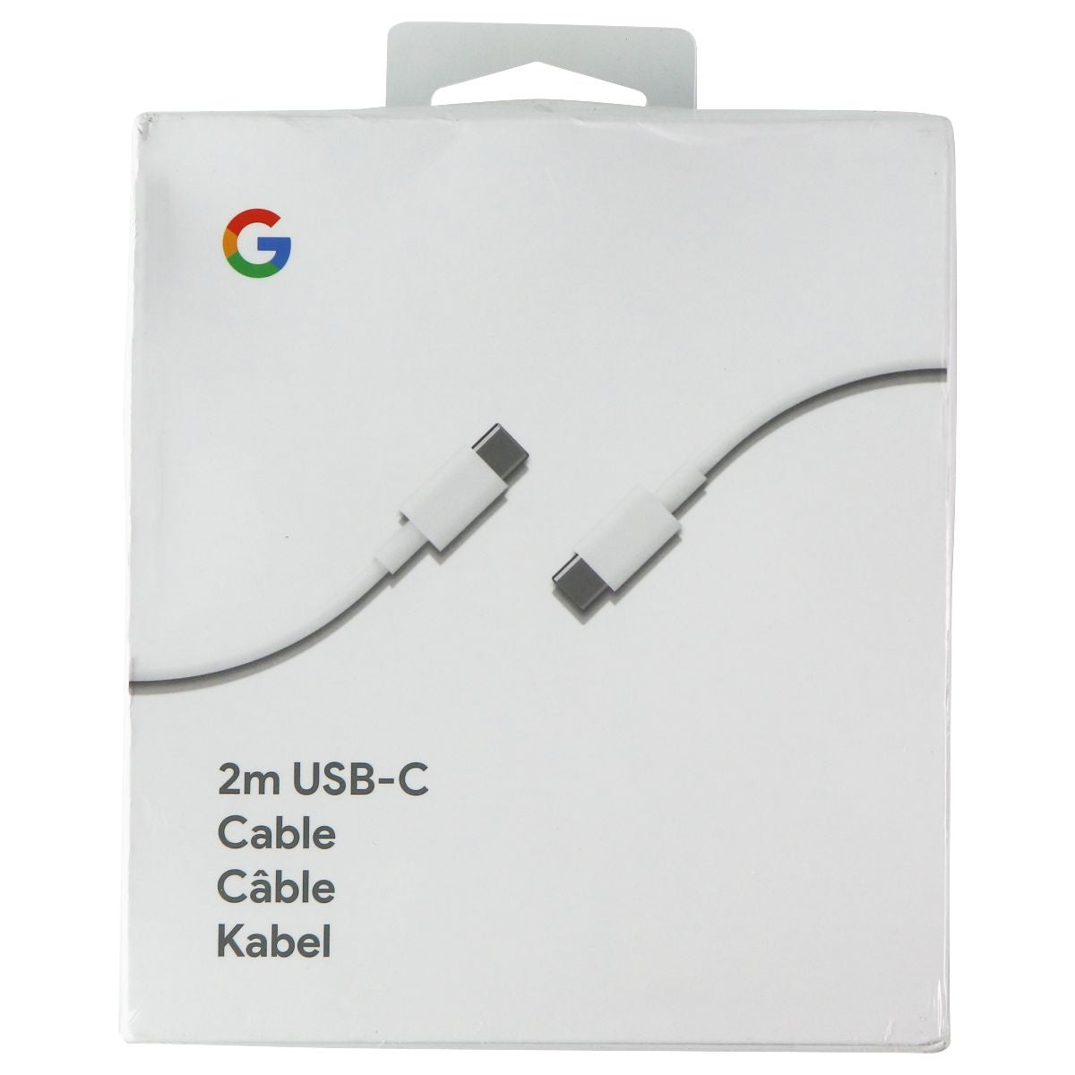 Google (2m/6Ft) USB-C to USB-C Cable - White (G016D / GA00195) Retail Box Cell Phone - Cables & Adapters Google - Simple Cell Bulk Wholesale Pricing - USA Seller