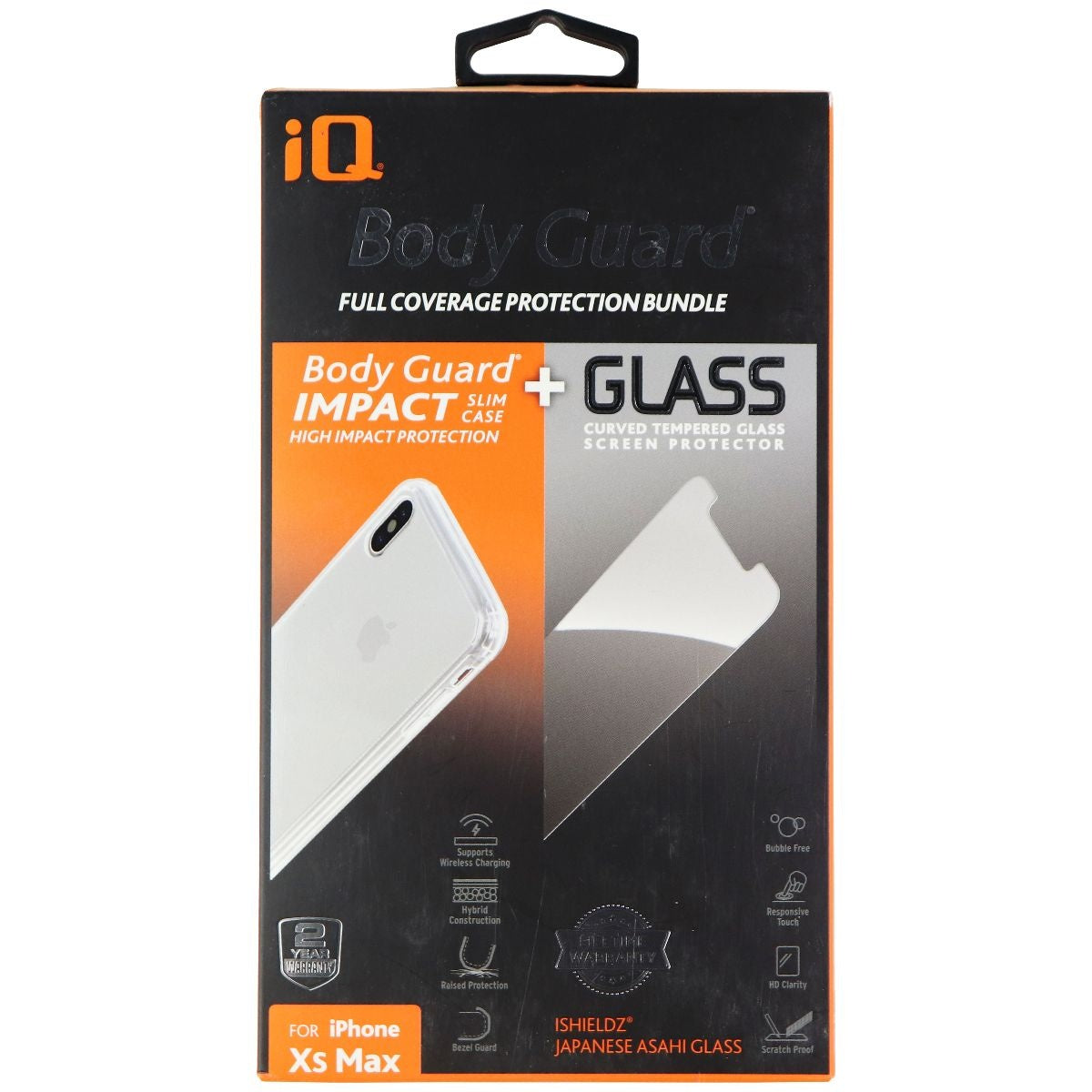 iShieldz iQ Body Guard Slim Case & Tempered Glass for iPhone Xs Max - Clear Cell Phone - Cases, Covers & Skins iShieldz - Simple Cell Bulk Wholesale Pricing - USA Seller