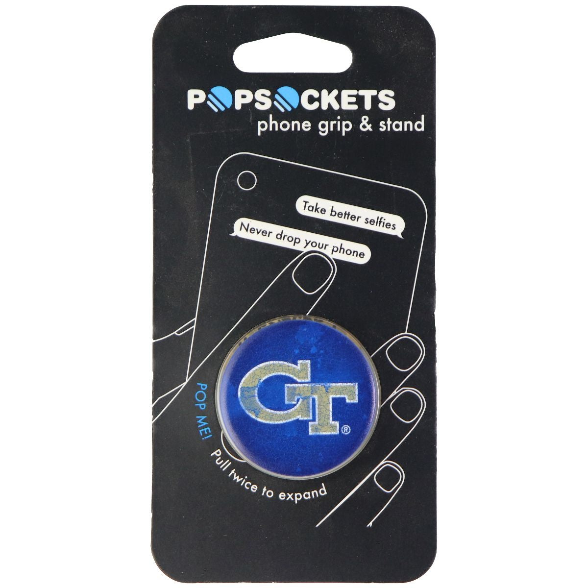 PopSockets: Collapsible Grip & Stand for Phones and Tablets - Georgia Tech Cell Phone - Mounts & Holders PopSockets - Simple Cell Bulk Wholesale Pricing - USA Seller
