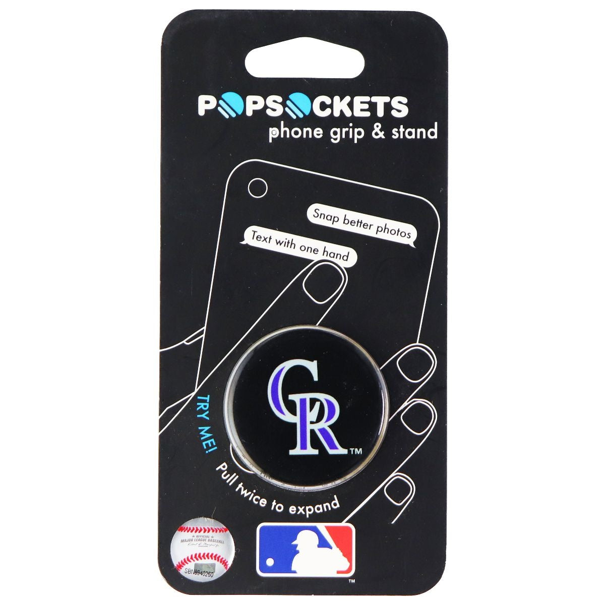 PopSockets: Collapsible Grip & Stand for Phones and Tablets - Colorado Rockies Cell Phone - Mounts & Holders PopSockets - Simple Cell Bulk Wholesale Pricing - USA Seller