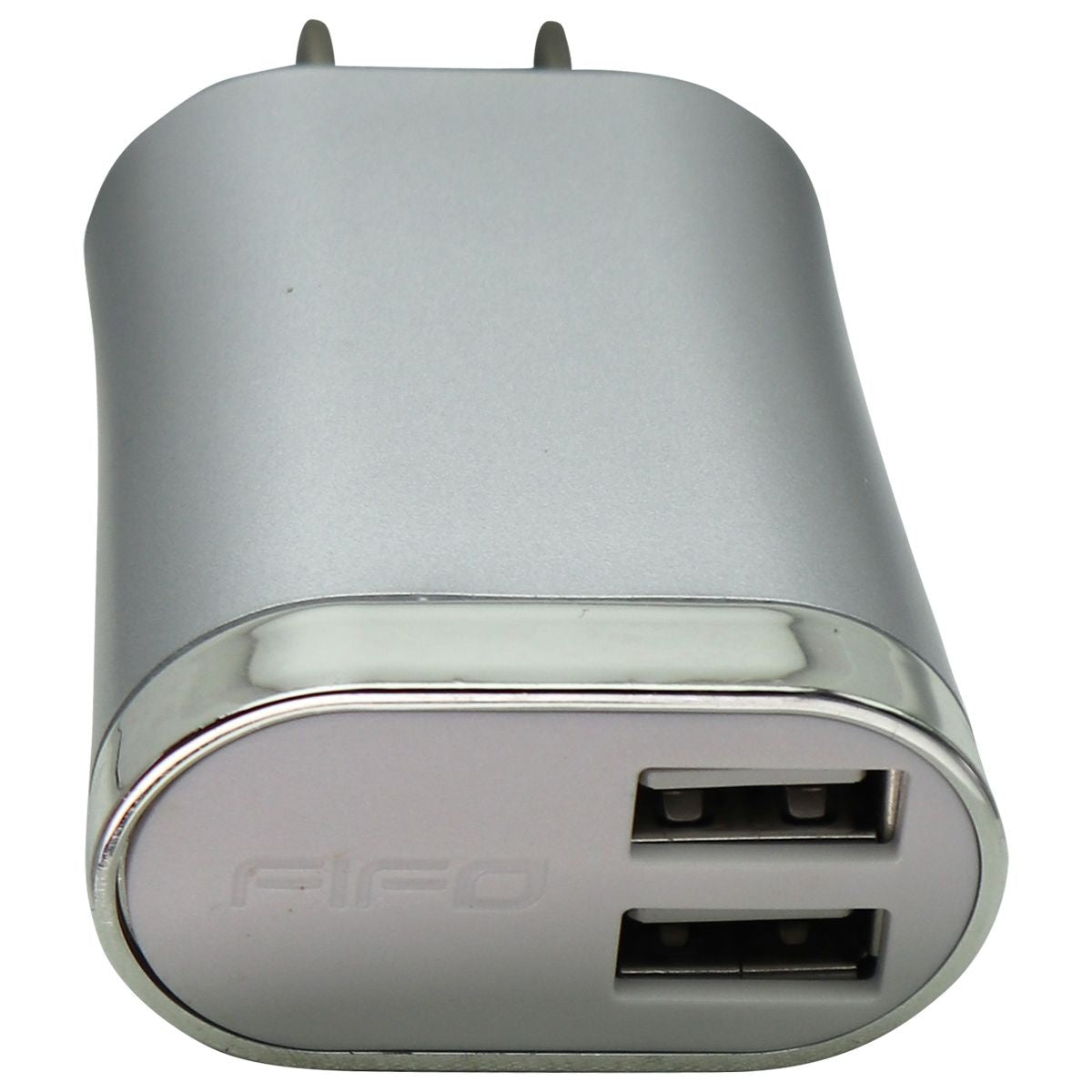 FIFO Dual USB Home Charger (2.1-Amp) Wall Adapter - Silver Cell Phone - Chargers & Cradles FIFO - Simple Cell Bulk Wholesale Pricing - USA Seller