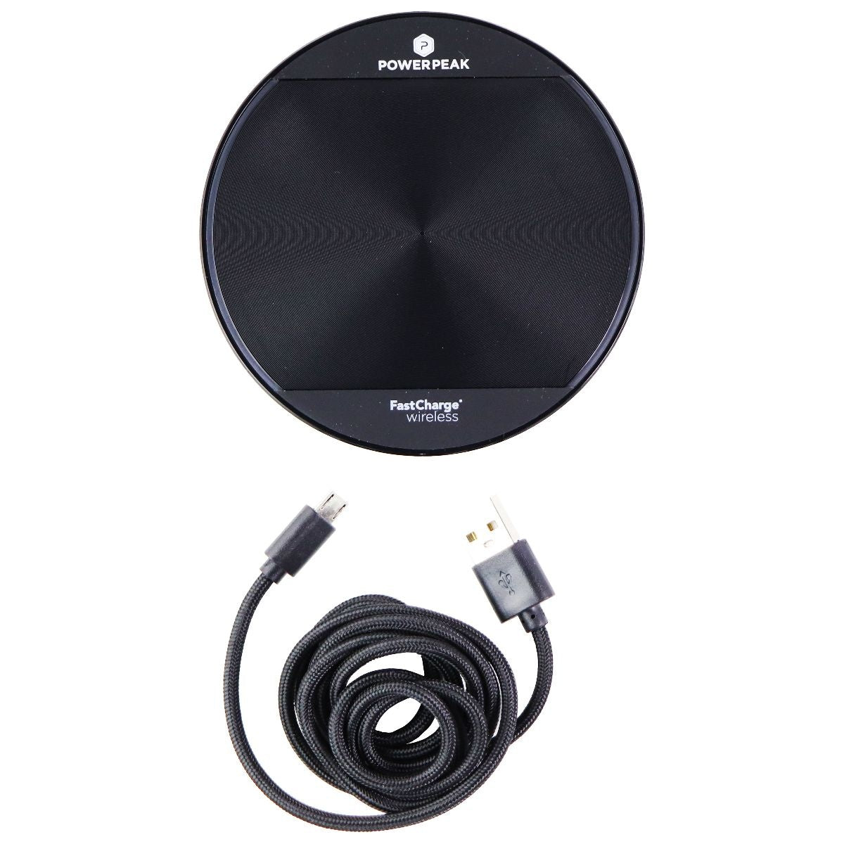 PowerPeak Fast Charge Wireless Charging Pad - Black (PP-QIWC-A) Cell Phone - Chargers & Cradles PowerPeak - Simple Cell Bulk Wholesale Pricing - USA Seller