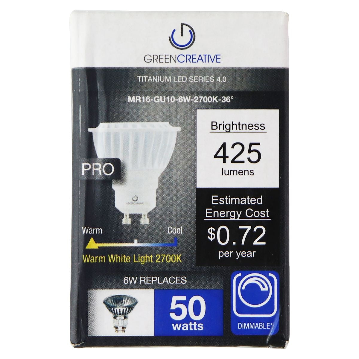 Green Creative Titanium LED Series 4.0 (425 Lumen) 50W (40716) Home Improvement - Other Home Improvement Green Creative - Simple Cell Bulk Wholesale Pricing - USA Seller