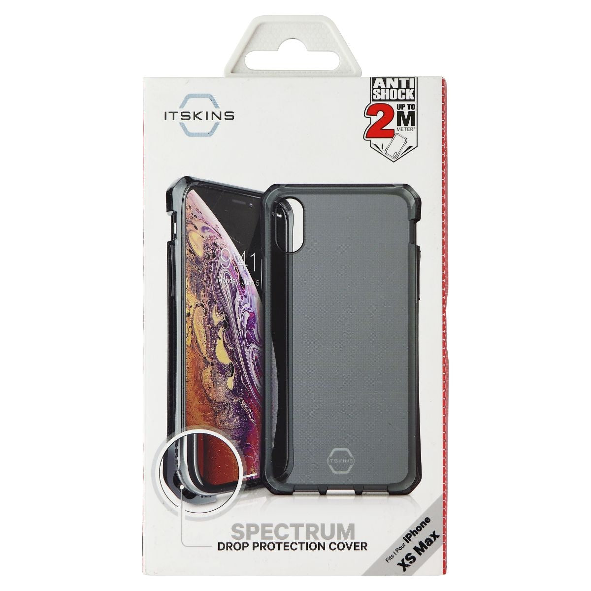 Itskins Spectrum Series Semi-Rigid Case for iPhone Xs Max Translucent Black Cell Phone - Cases, Covers & Skins ITSKINS - Simple Cell Bulk Wholesale Pricing - USA Seller
