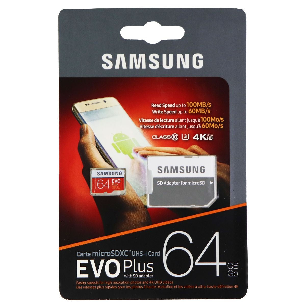 Samsung Evo Plus MicroSDXC 64GB UHS-1 Memory Card with Adapter Digital Camera - Memory Cards Samsung - Simple Cell Bulk Wholesale Pricing - USA Seller