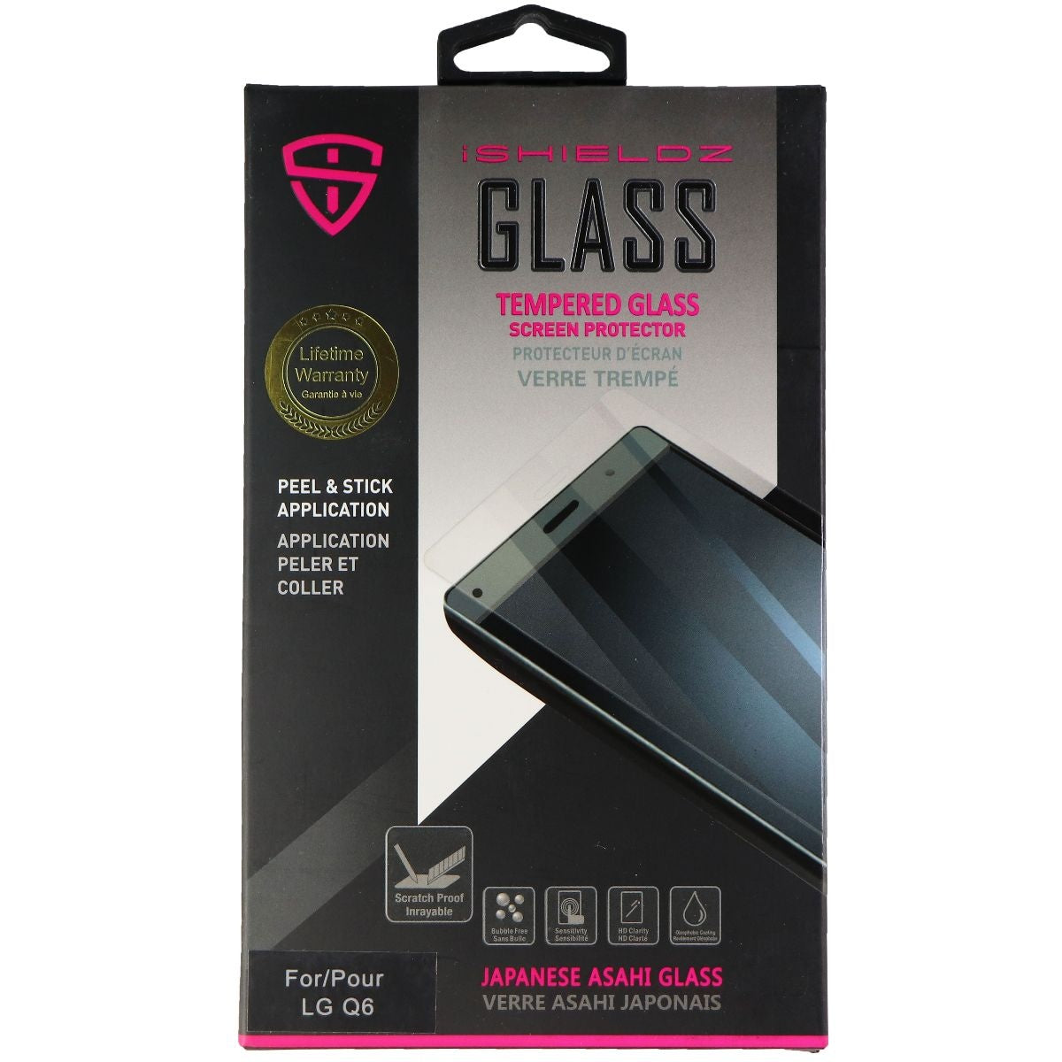 iShieldz Asahi Glass Screen Protector for LG Q6 Smartphone - Clear Cell Phone - Screen Protectors iShieldz - Simple Cell Bulk Wholesale Pricing - USA Seller