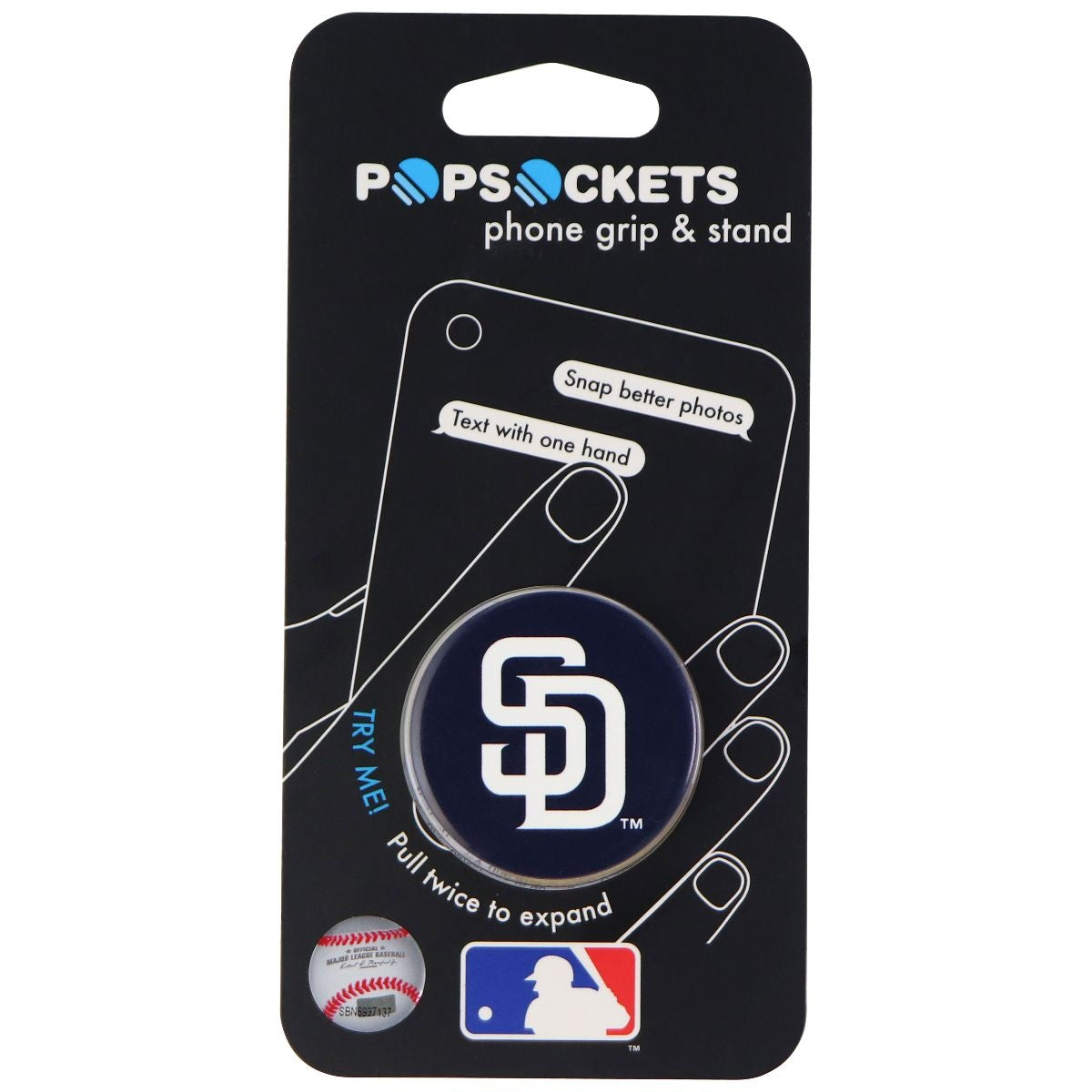 PopSockets Collapsible Grip & Stand for Phones and Tablets - San Diego Padres Cell Phone - Mounts & Holders PopSockets - Simple Cell Bulk Wholesale Pricing - USA Seller