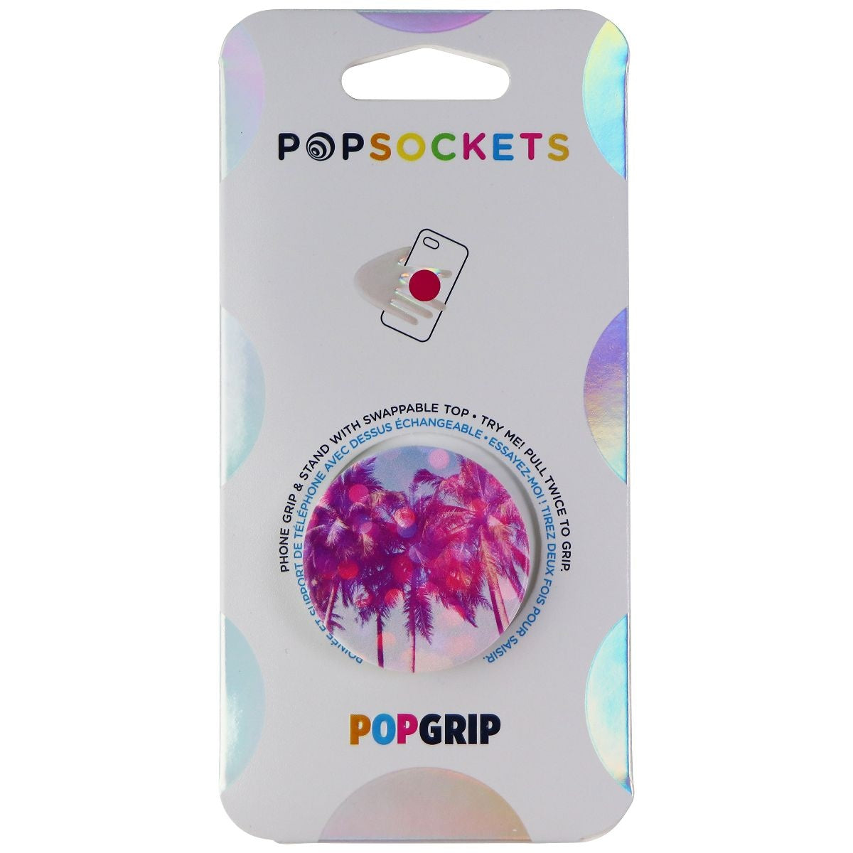 PopSockets PopGrip Stand and Grip with Swappable Top - Venice Beach Cell Phone - Mounts & Holders PopSockets - Simple Cell Bulk Wholesale Pricing - USA Seller