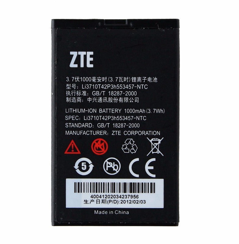 OEM ZTE Li3710T42P3h553457 900 mAh Replacement Battery for ZTE D930/R90/T90 Cell Phone - Batteries ZTE - Simple Cell Bulk Wholesale Pricing - USA Seller
