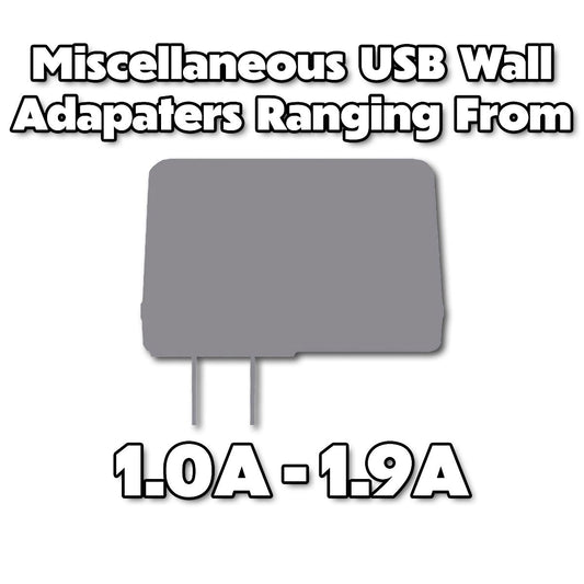 Miscellaneous & Mixed Wall Charger USB Adapter (1.0A to 1.9A Output) - 1 Adapter Cell Phone - Chargers & Cradles Unbranded    - Simple Cell Bulk Wholesale Pricing - USA Seller