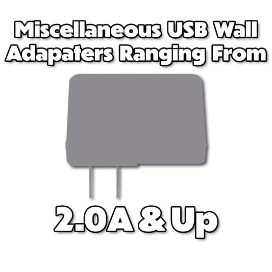 Miscellaneous & Mixed Wall Charger USB Adapter (2.0A Output and Up) - 1 Adapter
