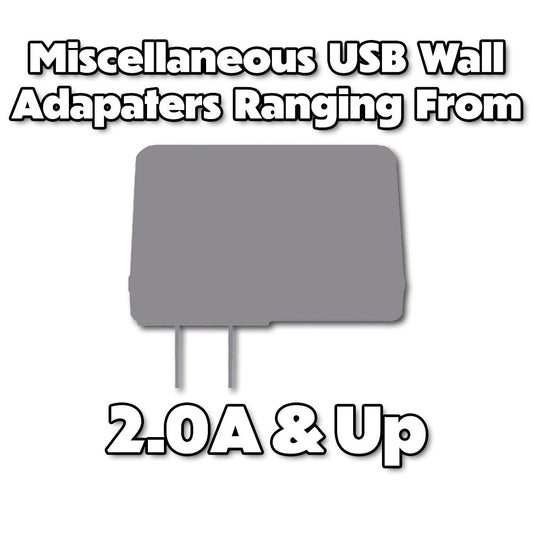 Miscellaneous & Mixed Wall Charger USB Adapter (2.0A Output and Up) - 1 Adapter Cell Phone - Chargers & Cradles Unbranded - Simple Cell Bulk Wholesale Pricing - USA Seller