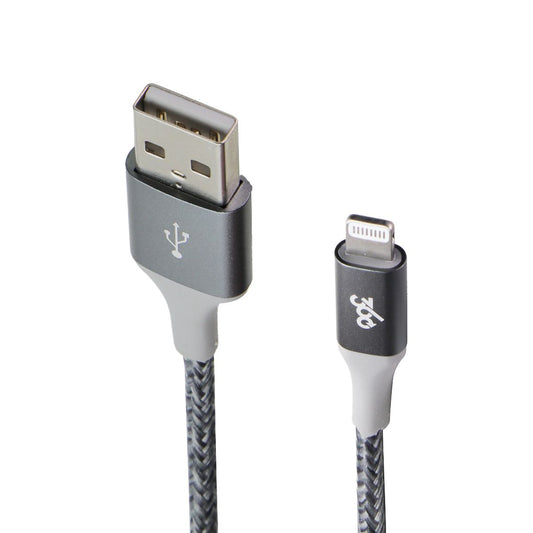 360 Electrical 4 FT Lightning 8-Pin to USB-A Braided Charge Cable - Charcoal Cell Phone - Cables & Adapters 360 Electrical    - Simple Cell Bulk Wholesale Pricing - USA Seller