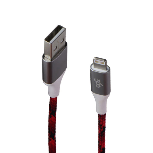 360 (4ft) HabitatCharge USB-A to 8-Pin Lightning Braided Cable - Crimson Cell Phone - Cables & Adapters 360 Electrical    - Simple Cell Bulk Wholesale Pricing - USA Seller