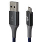 360 Electrical Habitat 8ft Braided Micro-USB Charging Cable - Navy Blue Cell Phone - Cables & Adapters 360 Electrical    - Simple Cell Bulk Wholesale Pricing - USA Seller