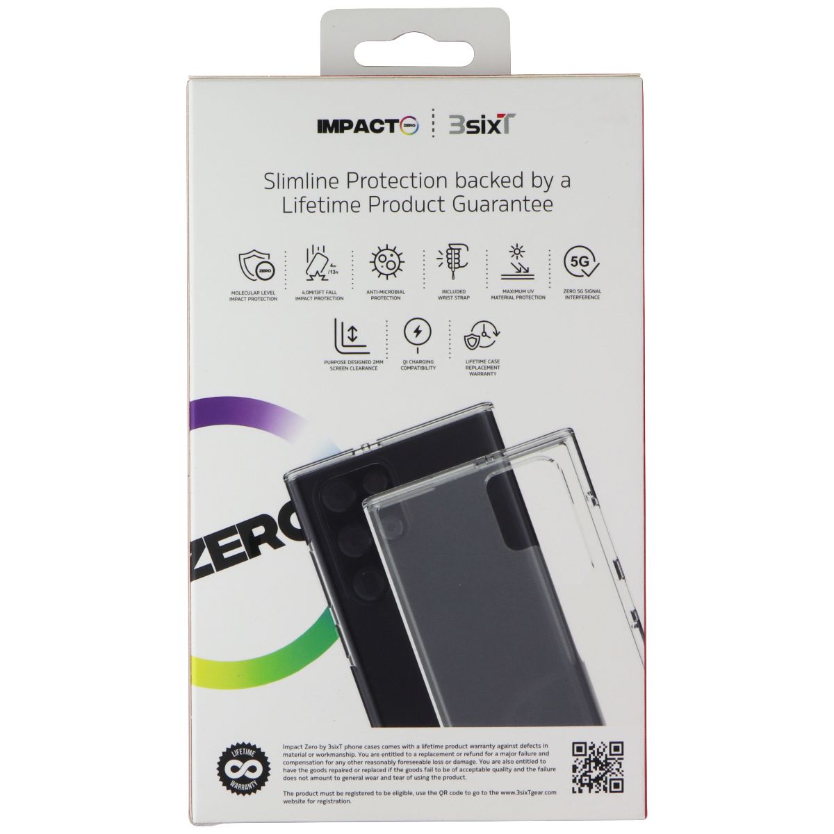 3SIXT Impact Zero Case for Samsung Galaxy S22 Ultra - Clear Cell Phone - Cases, Covers & Skins 3SIXT - Simple Cell Bulk Wholesale Pricing - USA Seller