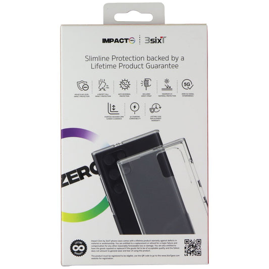 3SIXT Impact Zero Case for Samsung Galaxy S22 Ultra - Clear Cell Phone - Cases, Covers & Skins 3SIXT - Simple Cell Bulk Wholesale Pricing - USA Seller